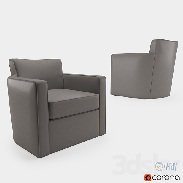 Holly Hunt Grace lounge chair 3ds Max - thumbnail 1