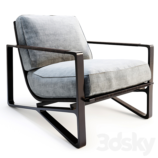 HOLLY HUNT – Omura Lounge Chair 3ds Max - thumbnail 1