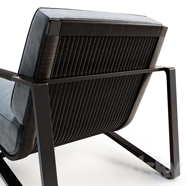 HOLLY HUNT – Omura Lounge Chair 3ds Max - thumbnail 2