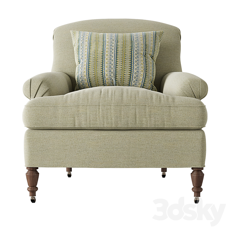 Hollywood at home Peter Dunham MC Armchair 3DS Max Model - thumbnail 2