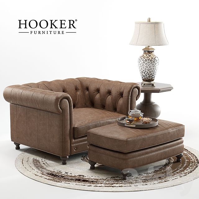 Hooker Alexa Armchair 3DSMax File - thumbnail 1