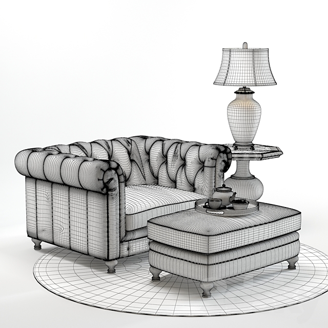 Hooker Alexa Armchair 3DSMax File - thumbnail 2