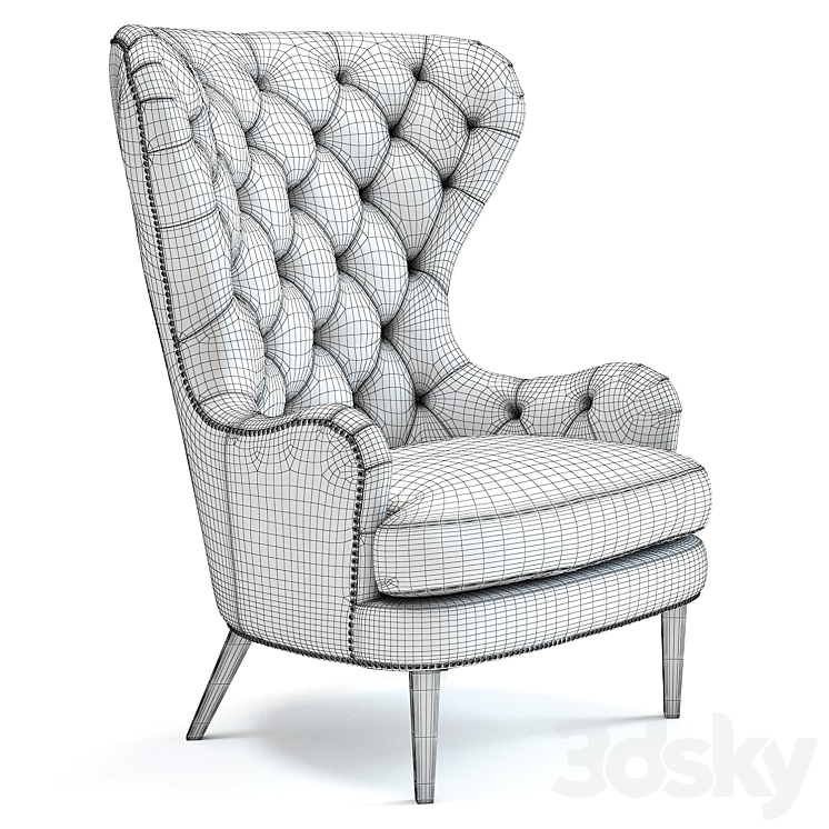 Hooker Furniture Souvereign Armchair 3DS Max - thumbnail 2