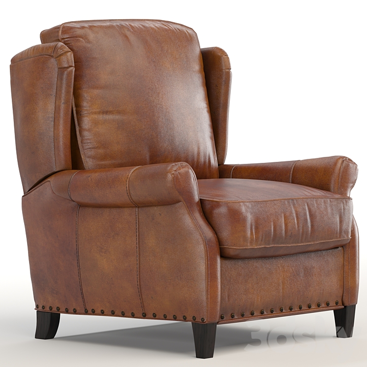 hooker- reclining Armchair silas recliner 3DS Max Model - thumbnail 2