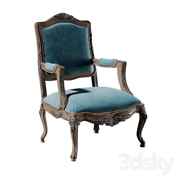 Horchow Massoud Eduardo Bergere Chair 3DS Max - thumbnail 1