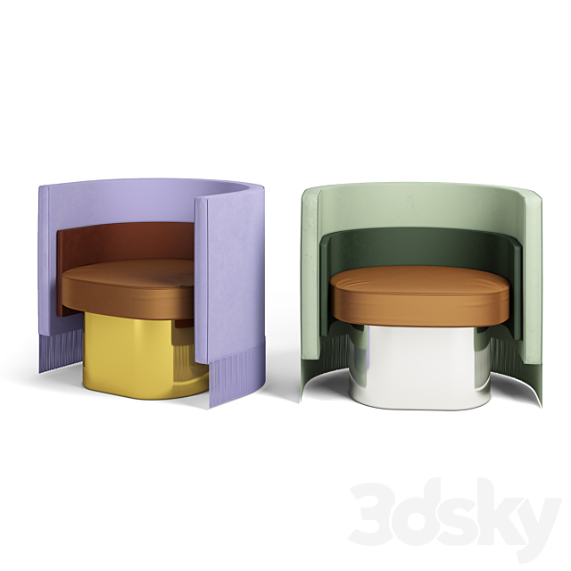 Houtique & Masquespacio Mambo Armchair 3ds Max - thumbnail 2