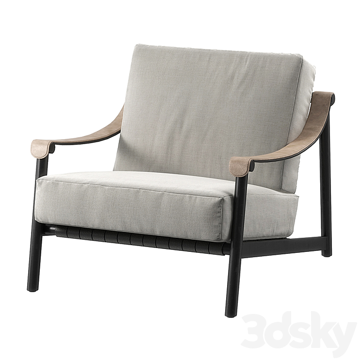 Hudson lounge chair 3DS Max - thumbnail 2