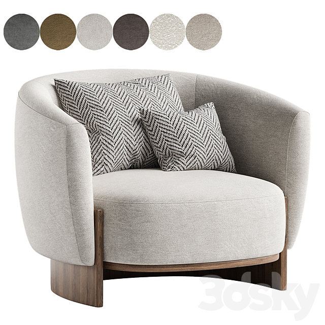 Hug Armchair 3DS Max Model - thumbnail 3