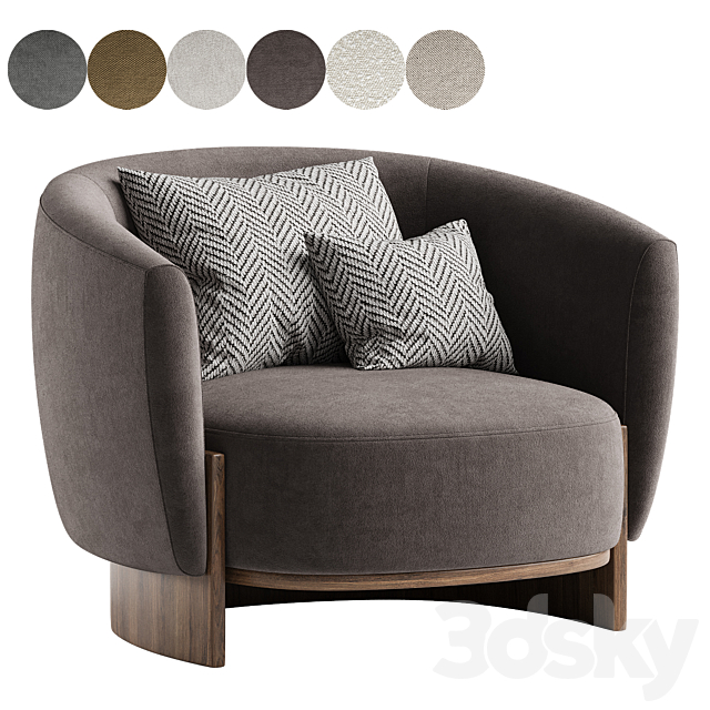 Hug Armchair 3DS Max Model - thumbnail 4