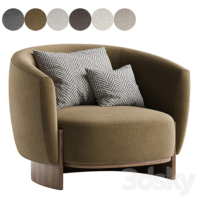 Hug Armchair 3DS Max Model - thumbnail 6