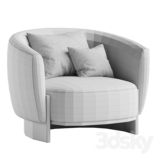 Hug Armchair 3DS Max Model - thumbnail 7