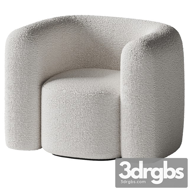 Hugger Chair by Leanne Ford Crate and Barrel 3dsmax Download - thumbnail 1