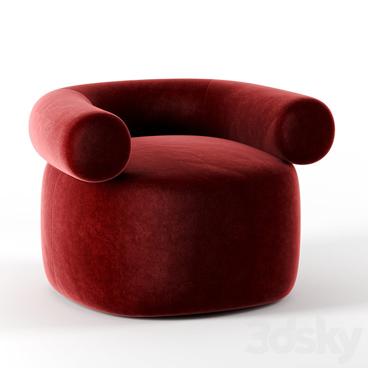 Huggy chair by Sarah Ellison 3DS Max - thumbnail 1