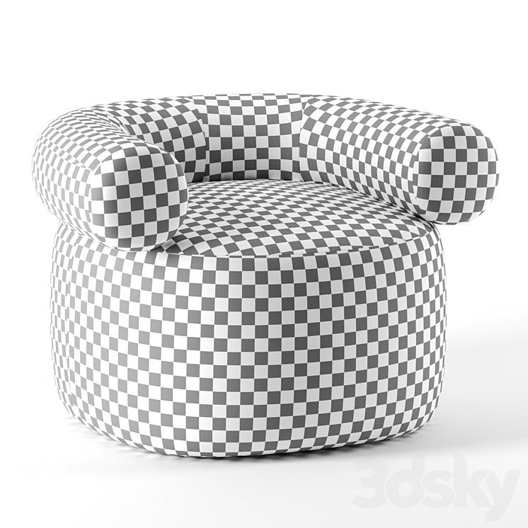 Huggy chair by Sarah Ellison 3DS Max - thumbnail 2