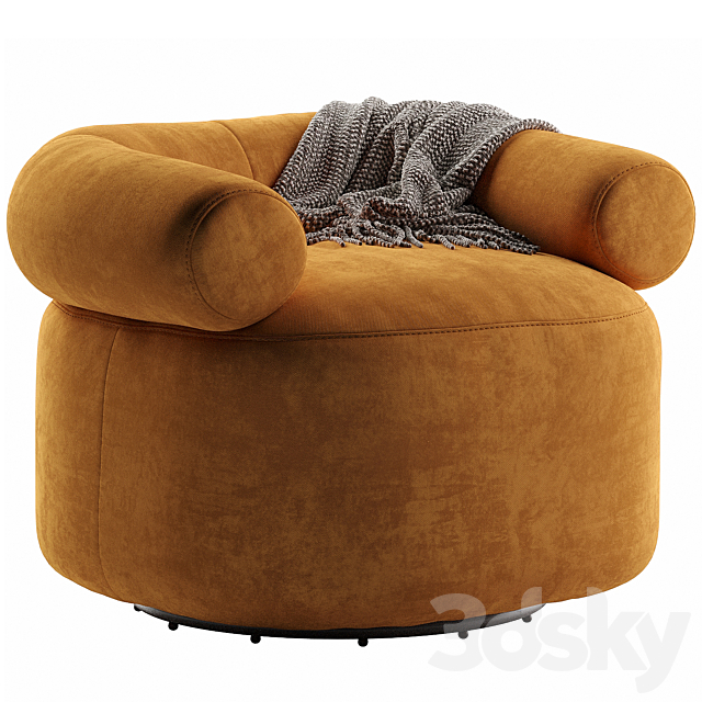 Huggy Swivel Chair 3ds Max - thumbnail 1