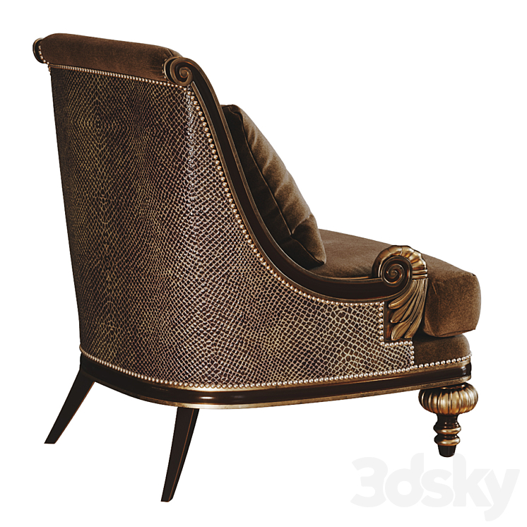 HUNTINGTON MANOR LOUNGE CHAIR 3DS Max - thumbnail 2