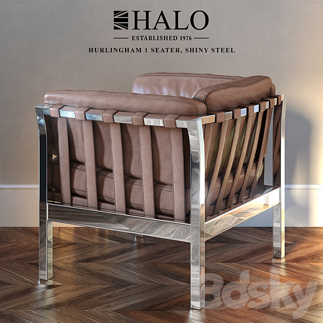 HURLINGHAM 1 SEATER SHINY STEEL Halo est. 1976 3DS Max Model - thumbnail 3