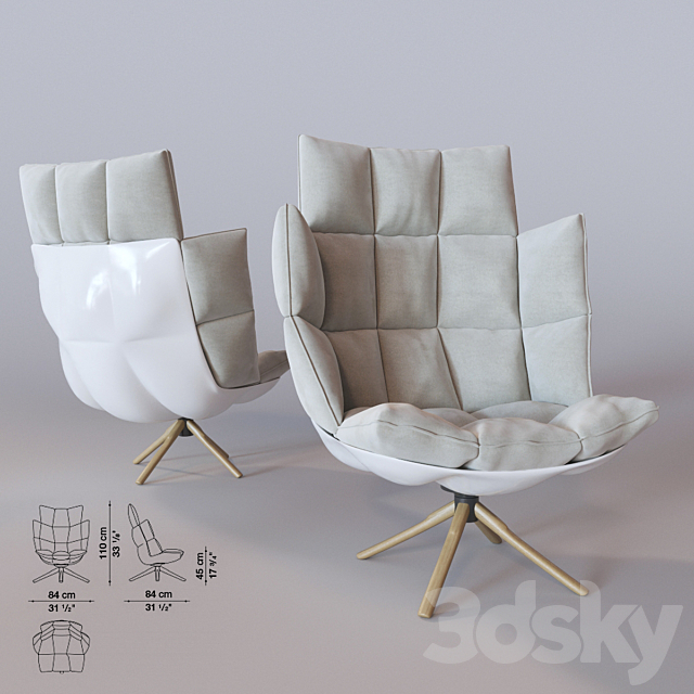 Husk Armchair 3ds Max - thumbnail 1