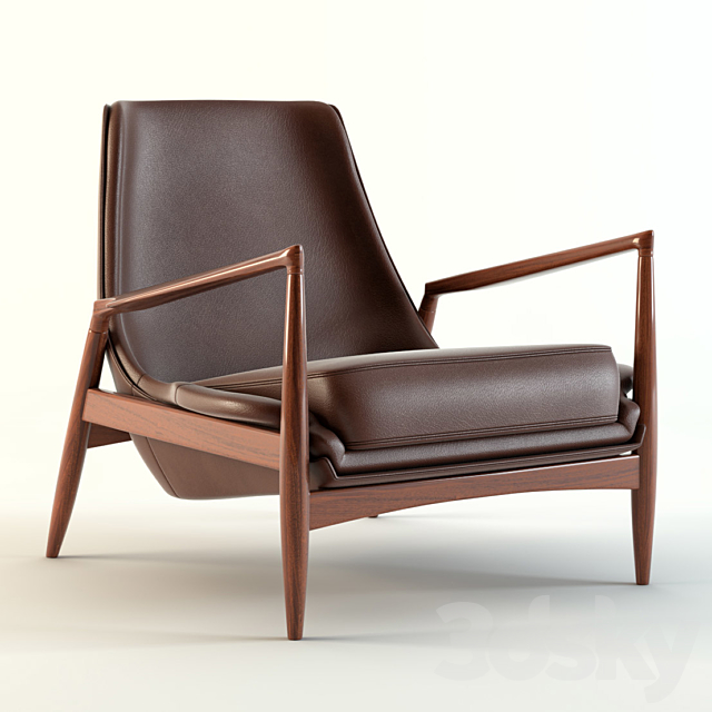 Ib Kofod Larsen Low Back Seal Chair OPE Möbler 3DSMax File - thumbnail 1