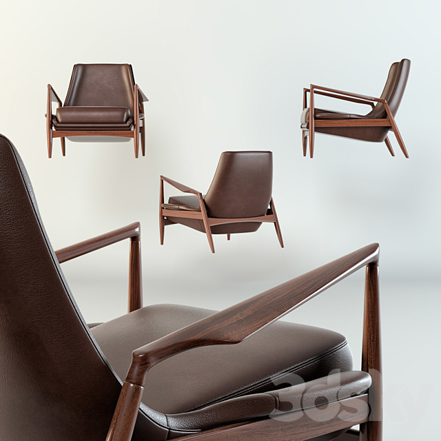 Ib Kofod Larsen Low Back Seal Chair OPE Möbler 3DSMax File - thumbnail 2