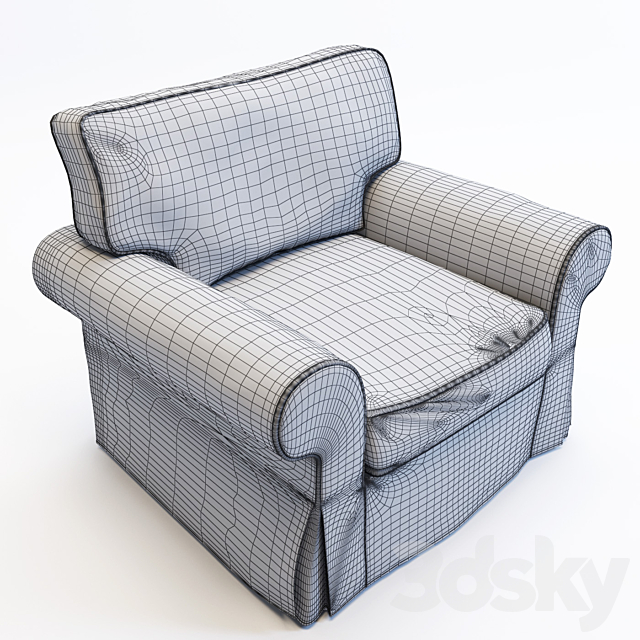 Ikea _ Ektorp Armchair 3DS Max Model - thumbnail 3