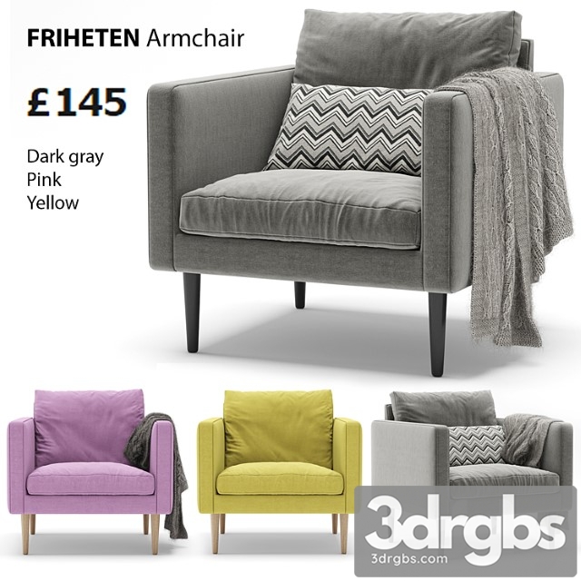 Ikea friheten armchair 2 3dsmax Download - thumbnail 1