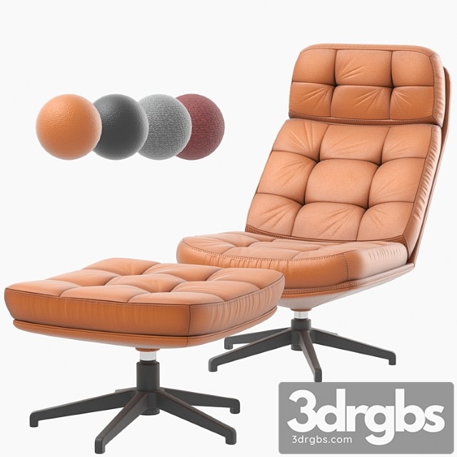 Ikea Havberg Armchair And Ottoman 3dsmax Download - thumbnail 1