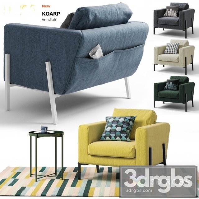 Ikea Koarp Armchair 02 3dsmax Download - thumbnail 1