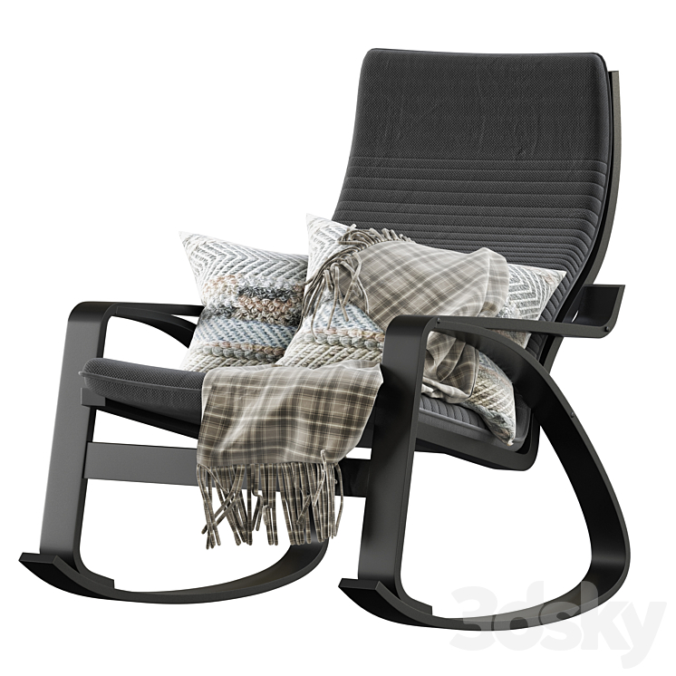 IKEA POANG Rocking chair 3DS Max - thumbnail 1