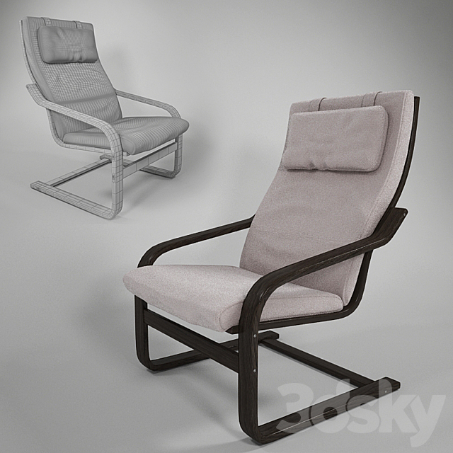 IKEA POENG Chair 3DSMax File - thumbnail 1