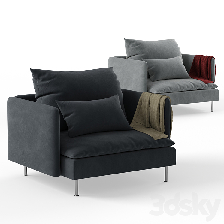 IKEA SODERHAMN ArmChair 3DS Max - thumbnail 1