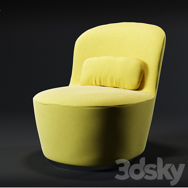 Ikea STOCKHOLM armchair 3ds Max - thumbnail 1