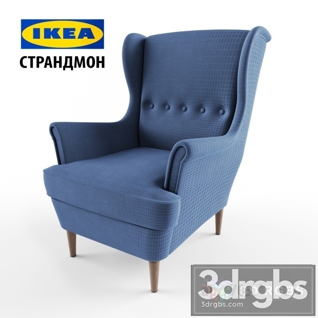 Ikea Strandmon Armchair 3dsmax Download - thumbnail 1