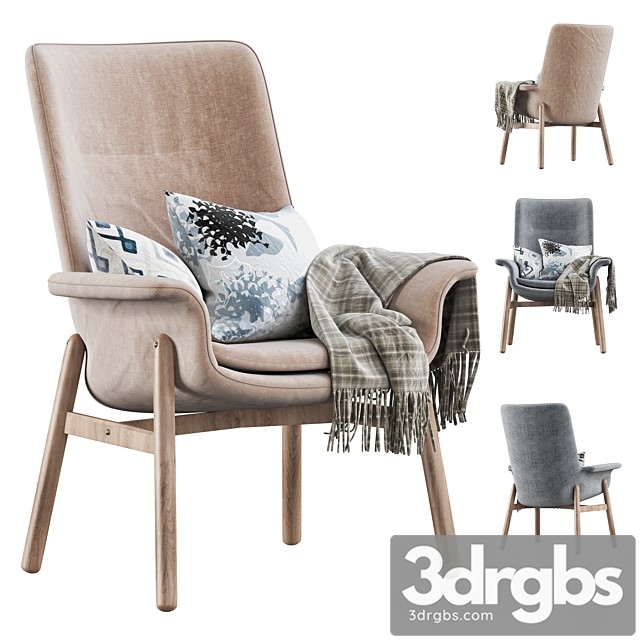 IKEA Vedbo Armchair 3dsmax Download - thumbnail 1