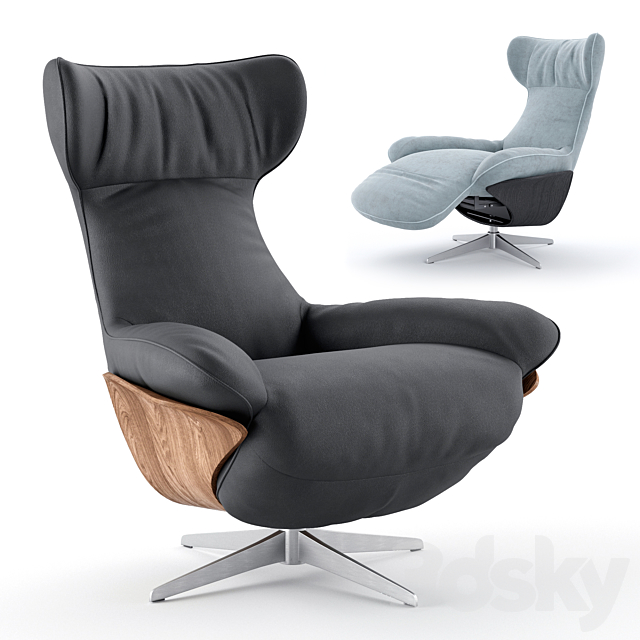 Ilia Recliner Chair (Natuzzi) 3dsMax Model - thumbnail 1