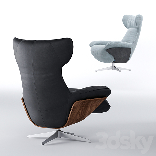 Ilia Recliner Chair (Natuzzi) 3dsMax Model - thumbnail 2