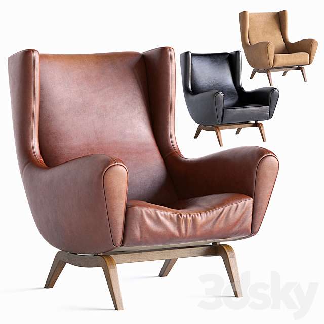 IllumWikkelso_LoungeChair (Set Of 3) 3ds Max - thumbnail 1