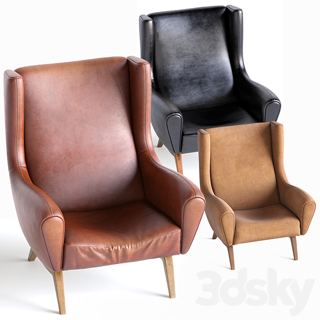 IllumWikkelso_LoungeChair (Set Of 3) 3ds Max - thumbnail 2