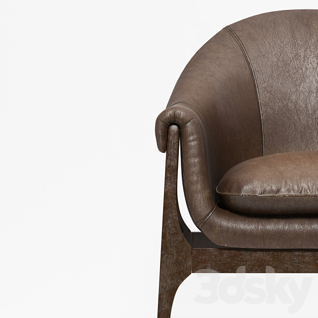 INDIO WOOD ACCENT CHAIR IN HAZE 3ds Max - thumbnail 2