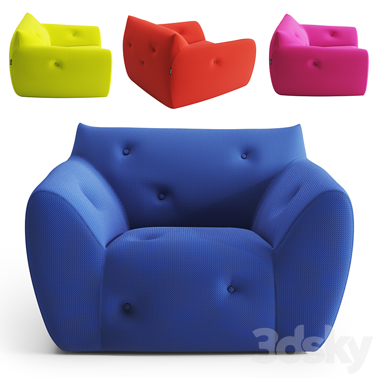 Informel Armchair Roche Bobois 3DS Max - thumbnail 1