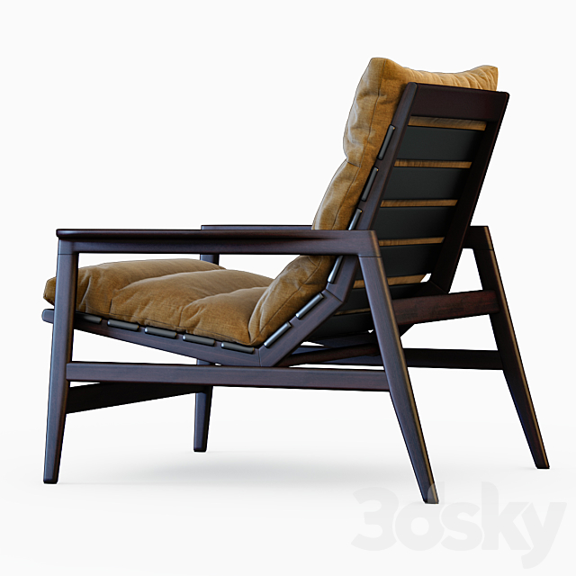 Ipanema armchair 3DS Max Model - thumbnail 2