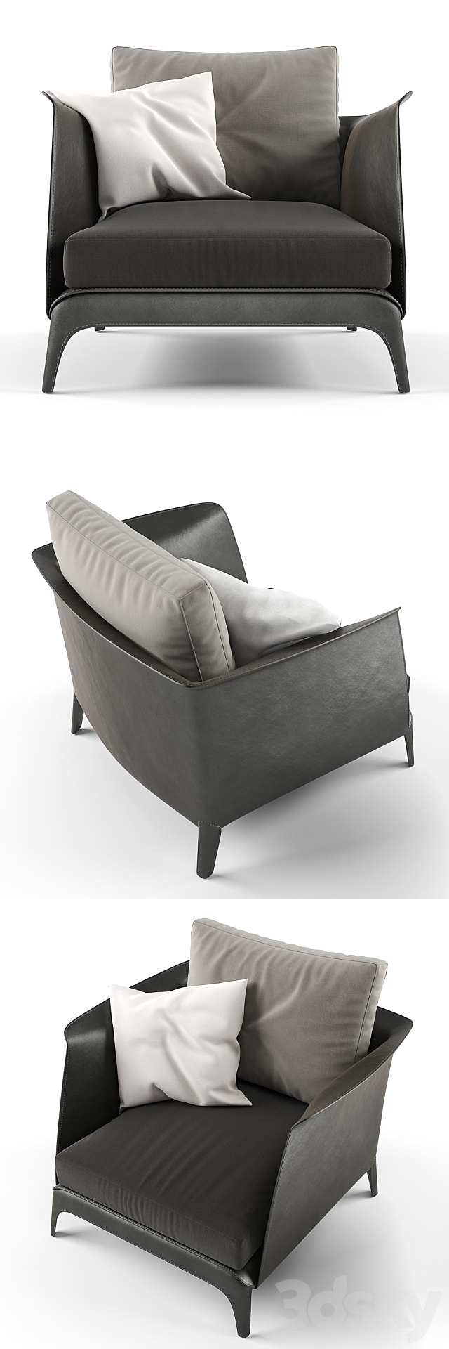 Isabel armchair 3DSMax File - thumbnail 2