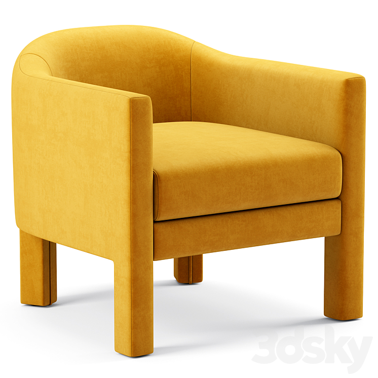 Isabella Chair westelm 3DS Max - thumbnail 1