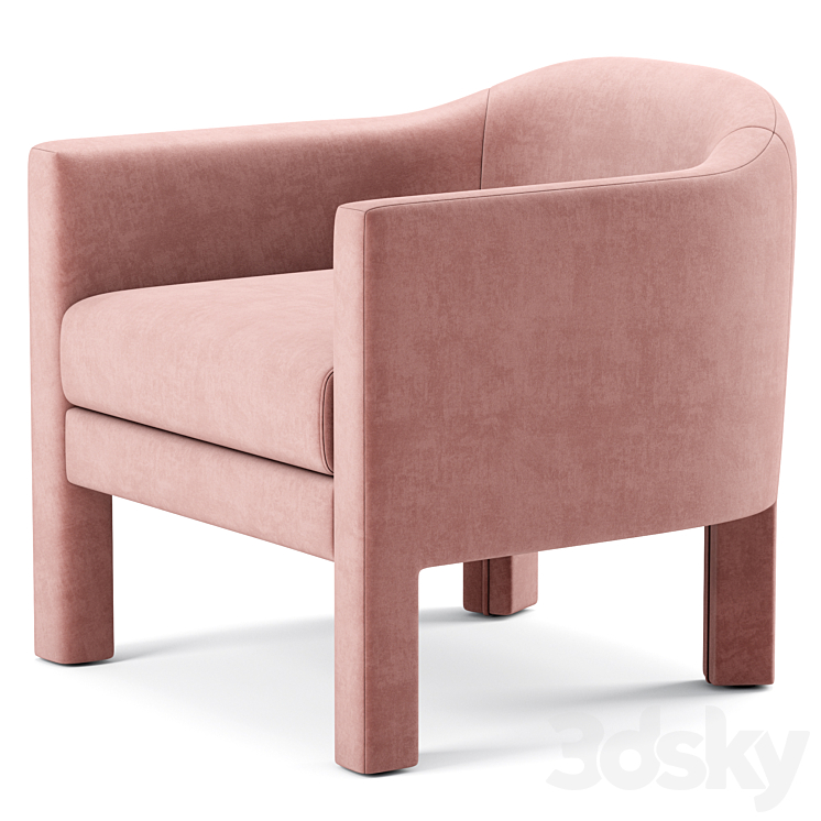 Isabella Chair westelm 3DS Max - thumbnail 2