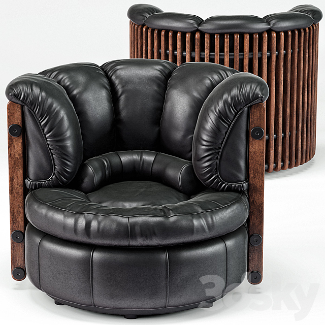 Isle D’Palm Arm Chair Ottoman 3DS Max Model - thumbnail 2