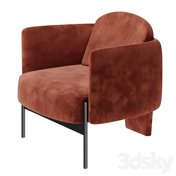 Italian armchair Misura Emme Virgin 3DS Max - thumbnail 1