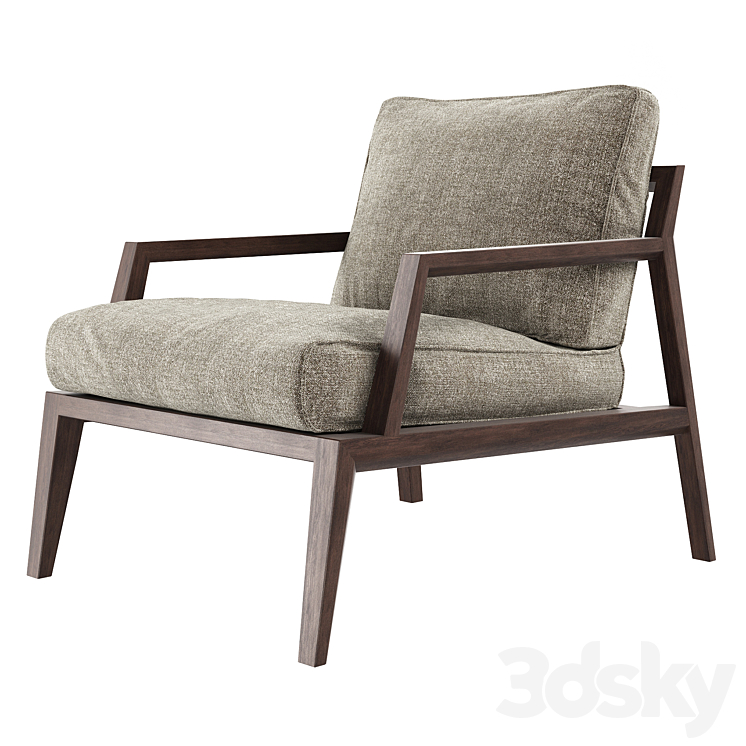 Italian armchair Petra by Italia Lounge 3DS Max - thumbnail 1