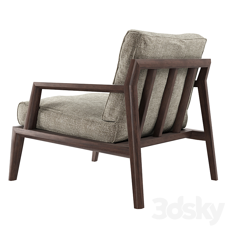 Italian armchair Petra by Italia Lounge 3DS Max - thumbnail 2