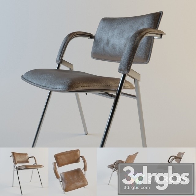 Jacques Dumont Leather Chair 3dsmax Download - thumbnail 1