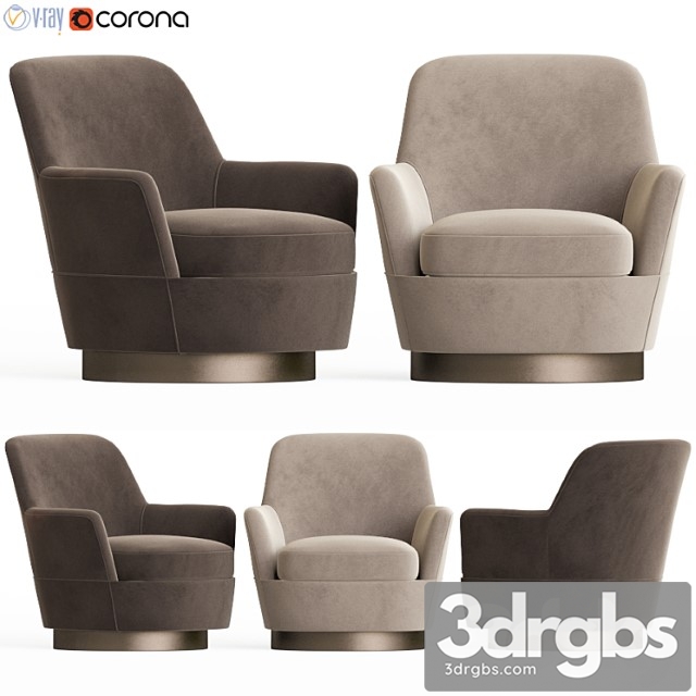 Jacques high armchair minotti 3dsmax Download - thumbnail 1